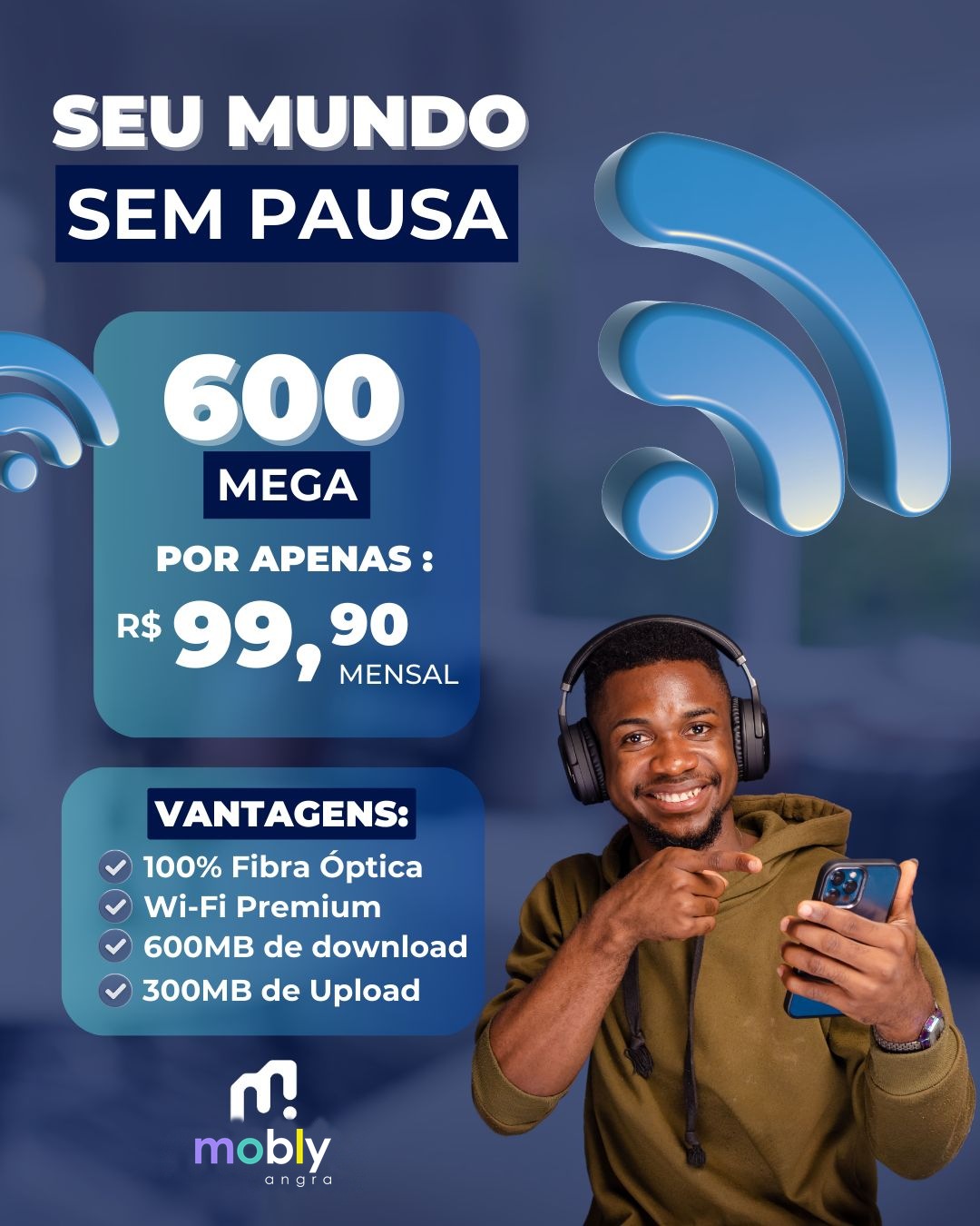 Plano 600 Mega por R$ 99,90