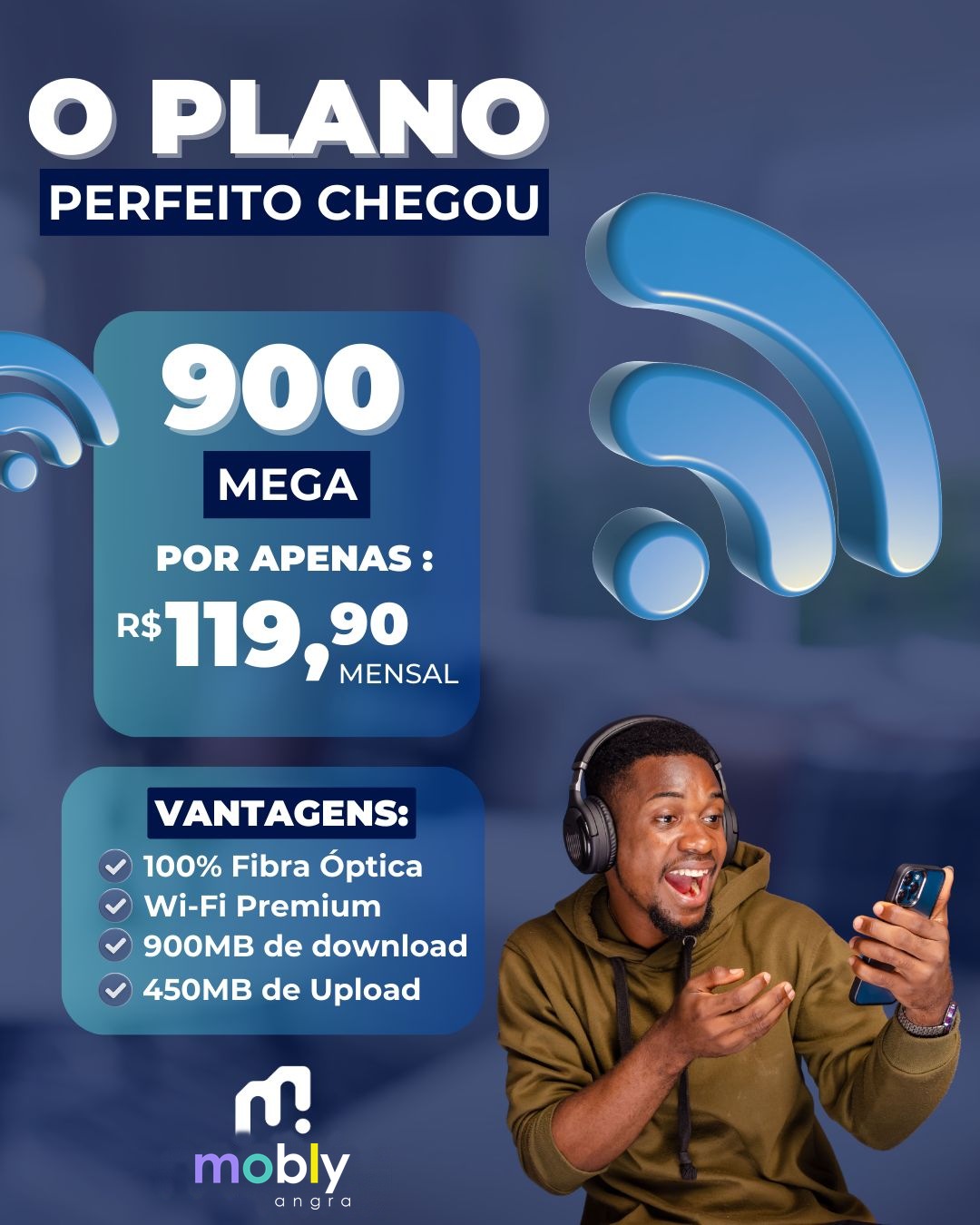 Plano 900 Mega por R$ 119,90